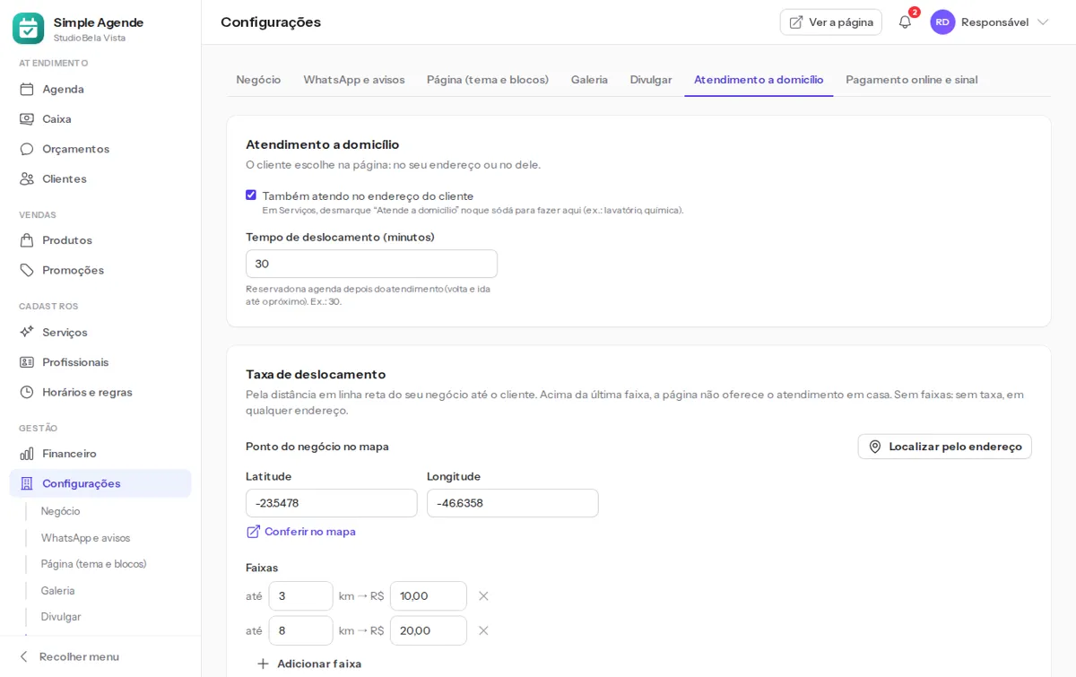 Atendimento a domicílio